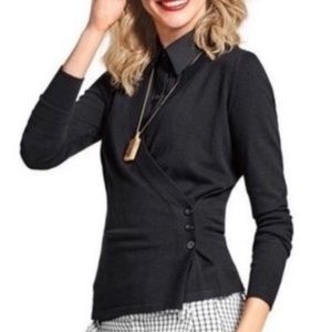 Cabi black wrap sweater